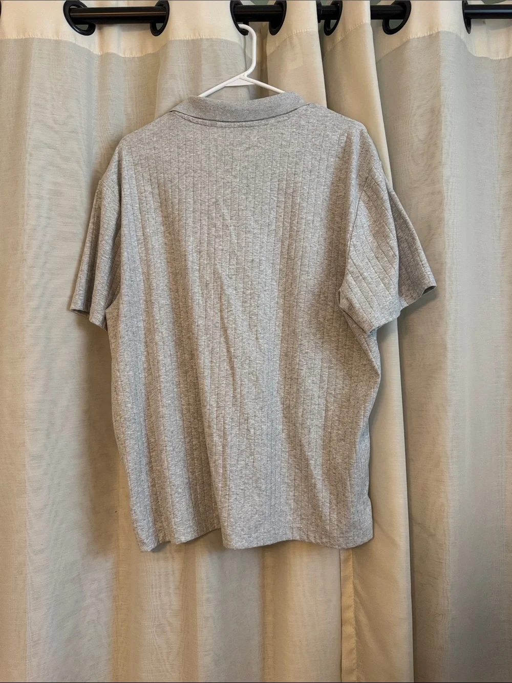 Banana Republic Light Gray Textured Polo